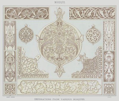 Moresque ديكورات من مساجد مختلفة بواسطة مدرسة اللغة الإنجليزية