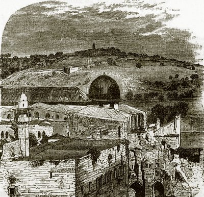 جبل الزيتون من القدس بواسطة مدرسة اللغة الإنجليزية