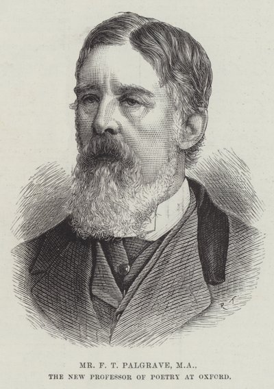 Mr F T Palgrave, MA, the New Professor of Poetry at Oxford (engraving) بواسطة مدرسة اللغة الإنجليزية