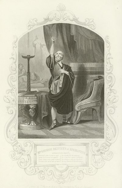 السيد جورج بينيت مثل Apemantus ، Apemantus grace ، Timon of Athens ، الفصل الأول ، المشهد الثاني بواسطة مدرسة اللغة الإنجليزية