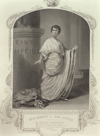 السيد H. Marston مثل Marc Antony ، الفصل الثالث المشهد 2 ، في يوليوس قيصر بقلم ويليام شكسبير (1564-1616) بواسطة مدرسة اللغة الإنجليزية