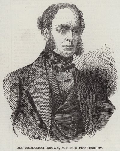 Mr Humphrey Brown, MP for Tewkesbury (engraving) بواسطة مدرسة اللغة الإنجليزية