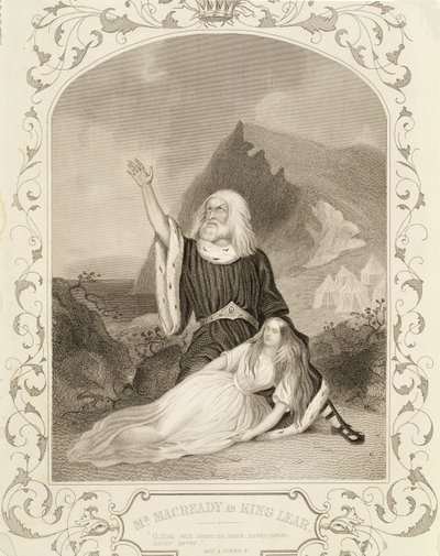 السيد ماكريدي كملك لير ، الفصل الخامس المشهد 3 ، في مسرحية وليام شكسبير (1564-1616) بواسطة مدرسة اللغة الإنجليزية