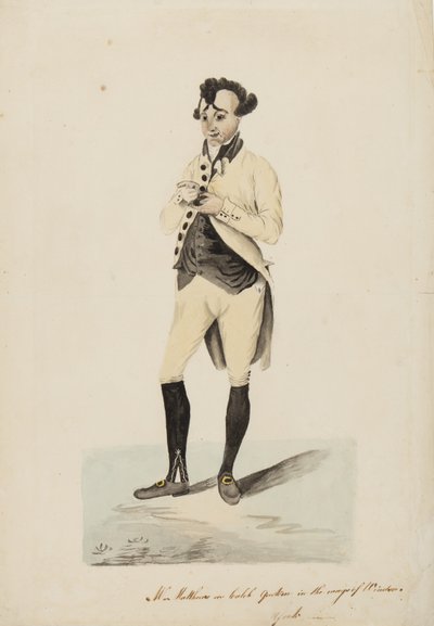 السيد Matthews مثل Caleb Quotem in the Wags of Windsor ، York ، c.1820 بواسطة مدرسة اللغة الإنجليزية