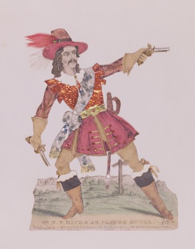 السيد إن تي هيكس تحت ستار عامل الطرق الفرنسي كلود دوفال (1643-1670) (النقش والكولاج) بواسطة مدرسة اللغة الإنجليزية