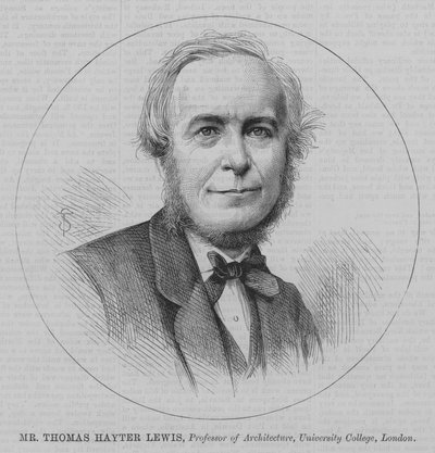 Mr Thomas Hayter Lewis, Professor of Architecture, University College, London (engraving) بواسطة مدرسة اللغة الإنجليزية