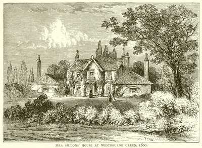 السيدة Siddons House في Westbourne Green ، 1800 بواسطة English School