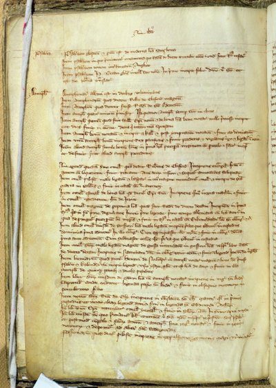 Ms.25516 fol.18v Liber I لجرد كتب في كاتدرائية القديس بولس ، أواخر القرن الثالث عشر بواسطة مدرسة اللغة الإنجليزية