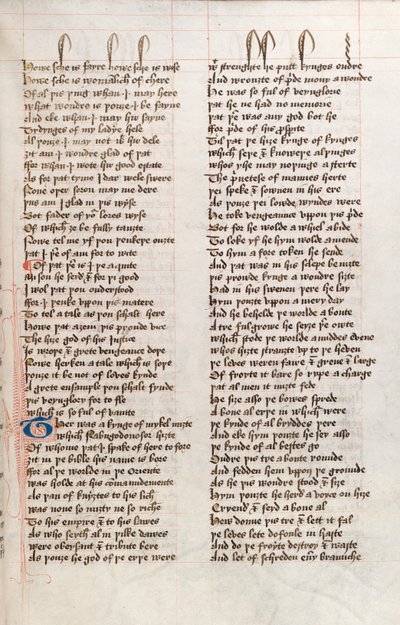 MS326 f25r ، Confessio Amantis بواسطة John Gower (قلم وحبر على رق) بواسطة مدرسة اللغة الإنجليزية