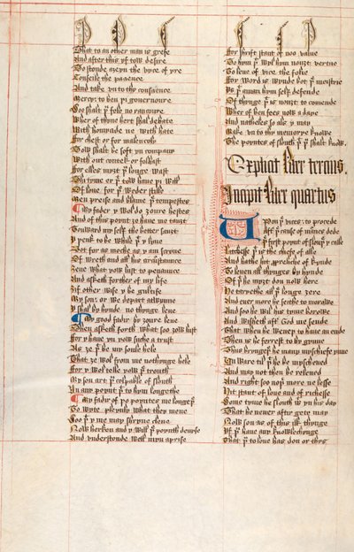MS326 f66v ، Confessio Amantis بواسطة John Gower (قلم وحبر على رق) بواسطة مدرسة اللغة الإنجليزية