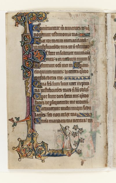 ms 1-2005، f.175v، from Macclesfield Psalter، Use of Sarum، East Anglia، c.1330 (قلم حبر وحبر وتمبرا على ورق) بواسطة مدرسة اللغة الإنجليزية