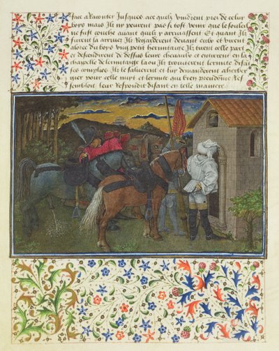 السيدة 2597 القلب والرغبة والكرم ، في وقت متأخر من المساء ، أمام خلية Hermits ، نسخة فاكس من Livre du Coeur dAmours Espris بقلم Rene dAnjou بواسطة مدرسة اللغة الإنجليزية