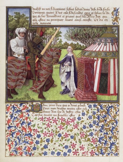 السيدة 2597 القلب والرغبة مع الأمل في منزله ، نسخة الفاكس من Livre du Coeur dAmours Espris بقلم رينيه دانجو بواسطة مدرسة اللغة الإنجليزية