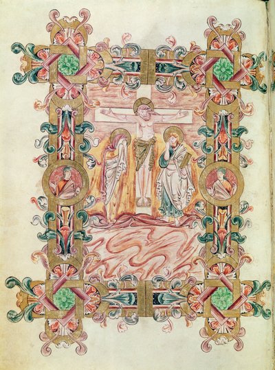 Ms 274 (Y-6) fol.71v الصلب ، من قداسة روبرت روبرت جوميج ، c.1016 بواسطة مدرسة اللغة الإنجليزية