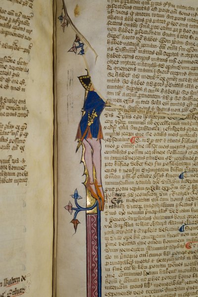 Ms. New Coll 242، f.178r، Commentary on Aristotle&39;s Politics بقلم والتر بيرلي (قلم وحبر على الرق) بواسطة مدرسة اللغة الإنجليزية