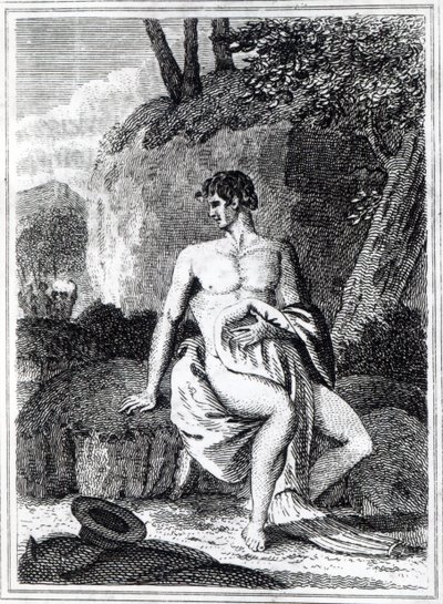 Mungo Park في إفريقيا ، رسم توضيحي من "رحلات في المناطق الداخلية لأفريقيا: تم إجراؤها في السنوات 1795 و 1796 و 1797" ، نُشر في عام 1816 (طباعة) بواسطة مدرسة اللغة الإنجليزية