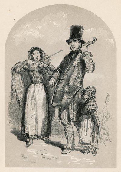 موسيقى في الشارع ، 1849 بواسطة مدرسة اللغة الإنجليزية