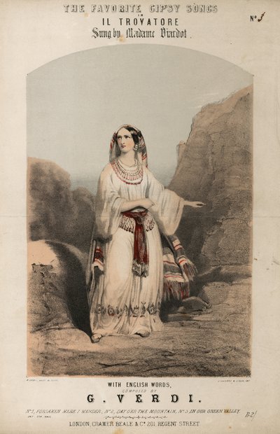 النتيجة الموسيقية التي تضم أغاني الغجري المفضلة من Il Trovatore بواسطة مدرسة اللغة الإنجليزية