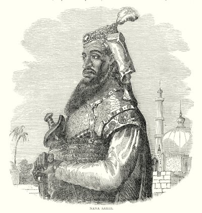 نانا صاحب (نقش) بواسطة مدرسة اللغة الإنجليزية