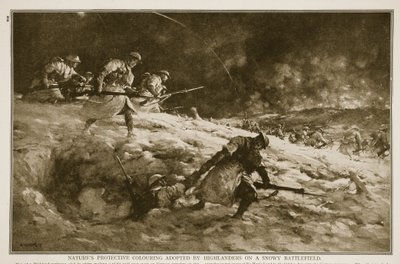تلوينات الطبيعة الواقية التي اعتمدها Highlanders في ساحة معركة ثلجية ، 1914-1919 بواسطة مدرسة اللغة الإنجليزية