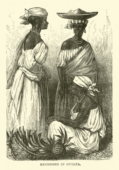 Negresses in Guiana (engraving) بواسطة مدرسة اللغة الإنجليزية
