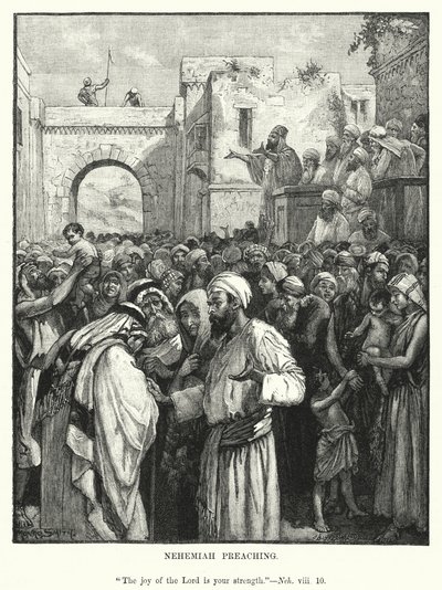 نحميا يعظ نحميا (نقش) بواسطة مدرسة اللغة الإنجليزية