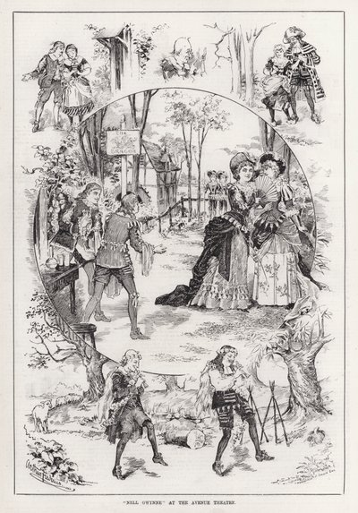 "Nell Gwynne" at the Avenue Theatre (engraving) بواسطة مدرسة اللغة الإنجليزية