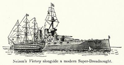 انتصار نيلسون جنبًا إلى جنب مع Super-Dreadnought بواسطة مدرسة اللغة الإنجليزية