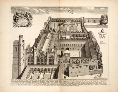 New College ، اللوحة 19 من Oxon بواسطة David Loggon ، Oxford 1675 بواسطة مدرسة اللغة الإنجليزية