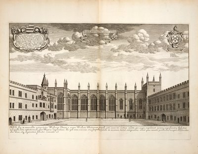 نيو كوليج ، اللوحة 20 من أوكسون بقلم ديفيد لوجون ، أكسفورد 1675 بواسطة مدرسة اللغة الإنجليزية