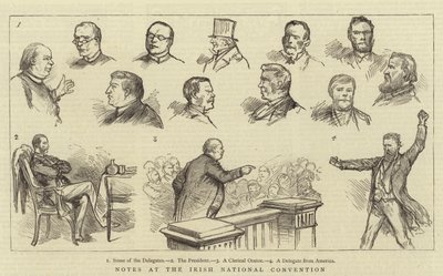 Notes at the Irish National Convention (engraving) بواسطة مدرسة اللغة الإنجليزية