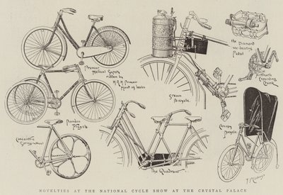 Novelties at the National Cycle Show at the Crystal Palace (engraving) بواسطة مدرسة اللغة الإنجليزية
