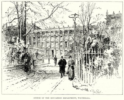 مكتب إدارة التعليم، وايت هول (نقش) بواسطة مدرسة اللغة الإنجليزية