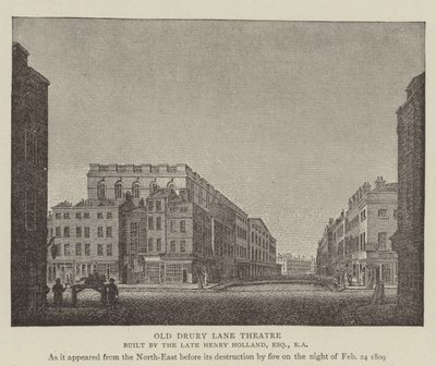 Old Drury Lane Theatre (engraving) بواسطة مدرسة اللغة الإنجليزية