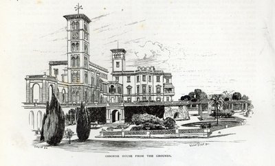 أوزبورن هاوس من ذا جراوندز ، من "وقت الفراغ" ، 1888 بواسطة مدرسة اللغة الإنجليزية