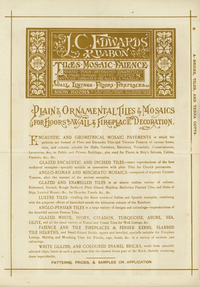 صفحة من ملخص المهندسين المعماريين والمساحين والمهندسين 1892 بواسطة English School
