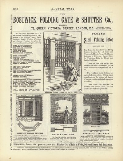 صفحة من ملخص المهندسين المعماريين والمساحين والمهندسين 1892 بواسطة English School