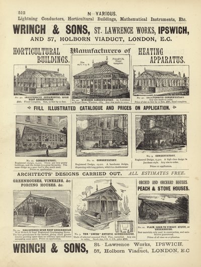 صفحة من ملخص المهندسين المعماريين والمساحين والمهندسين 1892 بواسطة English School