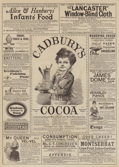Page of Advertisements (engraving) بواسطة مدرسة اللغة الإنجليزية