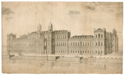 قصر وايتهول. تم النشر عام 1748 بواسطة English School