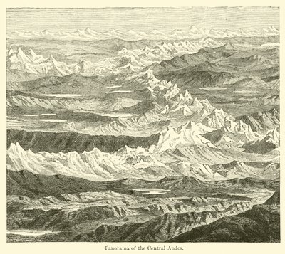 Panorama of the Central Andes (engraving) بواسطة مدرسة اللغة الإنجليزية