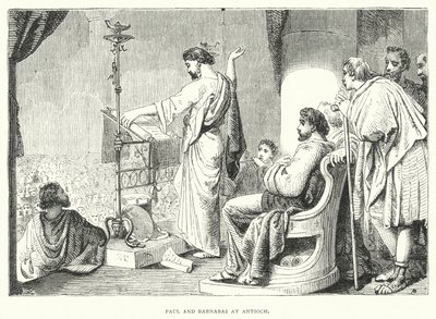 Paul and Barnabas at Antioch (engraving) بواسطة مدرسة اللغة الإنجليزية