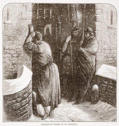 تكفير هنري الرابع لألمانيا ، توضيح من تاريخ البروتستانتية بقلم جيمس أيتكين ويلي (1808-1890) ، حانة. 1878 بواسطة مدرسة اللغة الإنجليزية