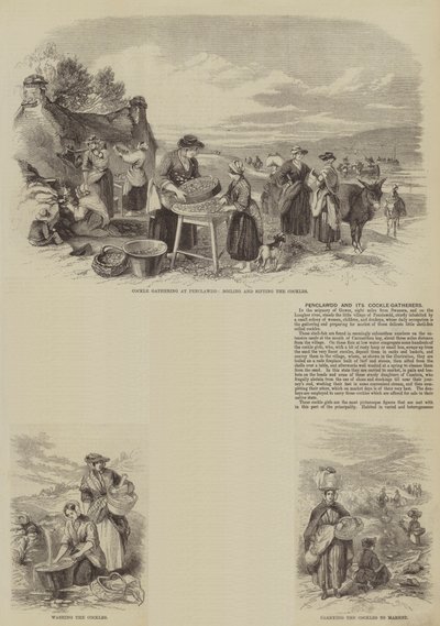Penclawdd و Cockle-Gatherers (نقش) بواسطة مدرسة اللغة الإنجليزية