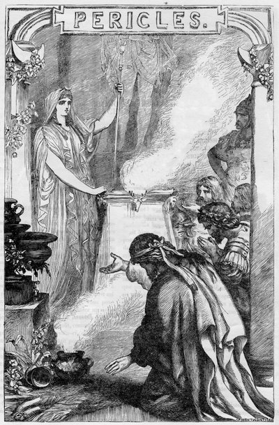 بريكليس ، أمير صور - بريكليس ، أمير صور - رسم توضيحي في "" إكمال ويليام شكسبير "1866 - الرسوم التوضيحية والشكل العام لهذه الطبعة مستعارة من رسم كاسيل شكسبير ، الذي نُشر في لندن بواسطة مدرسة اللغة الإنجليزية