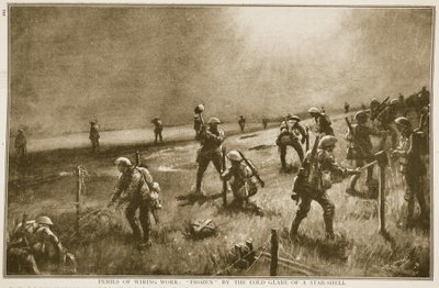 مخاطر عمل الأسلاك: مجمدة بسبب الوهج البارد لقشرة نجمية ، 1914-1919 بواسطة مدرسة اللغة الإنجليزية