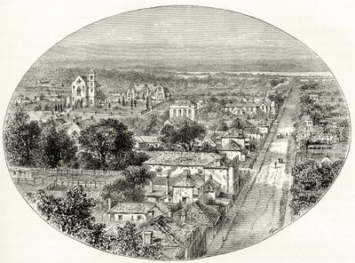بيرث ، أستراليا الغربية ، c.1880 ، من "الصور الأسترالية" بقلم هوارد ويلوبي ، نشرتها جمعية المسالك الدينية ، لندن ، 1886 بواسطة مدرسة اللغة الإنجليزية