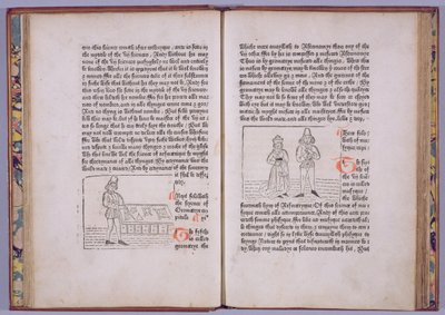 اللوحة C5v-C6r ، من كتاب "Hier begynneth الكتاب الذي يطلق عليه Myrrour of the worlde" بقلم ويليام كاكستون ، 1481 (نقش خشبي وحروف) بواسطة مدرسة اللغة الإنجليزية