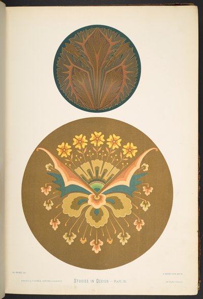 صفيحة رابعا  من دراسات في التصميم. [60 لوحة ملونة.] بواسطة مدرسة اللغة الإنجليزية