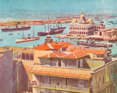 بورسعيد (طباعة حجرية ملونة) بواسطة مدرسة اللغة الإنجليزية